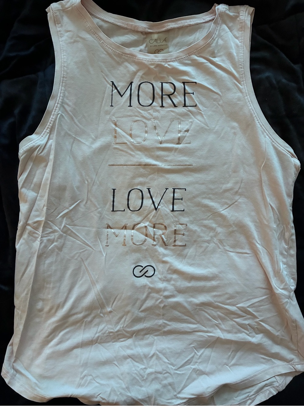 CALIA by Carrie Underwood Pink and Gold 'More Love' Graphic Tank
